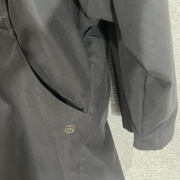 Superdry Quarter Snap Button Jacket Women Sz 10 Waist Drawstring Lined Black - Picture 5 of 14